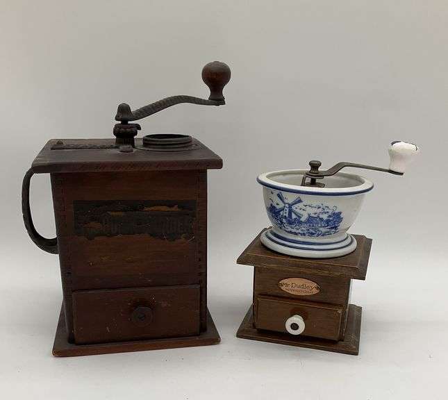 Antique Coffee Grinder and Small Coffee Grinder