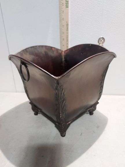 Metal Decor Basket 11"X11"X9.5"