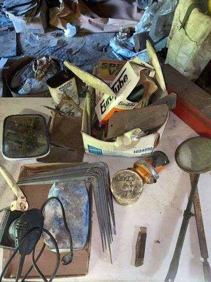 Mixed Lot with Sander, Tool Box and Mirrors