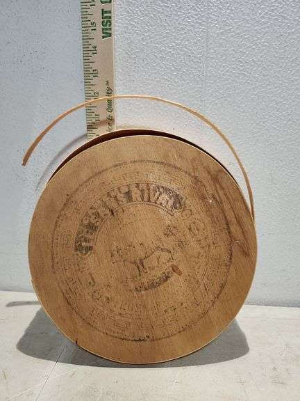 9.5'' X 2.25'' Wood Cheese Box Lid Has Damage
