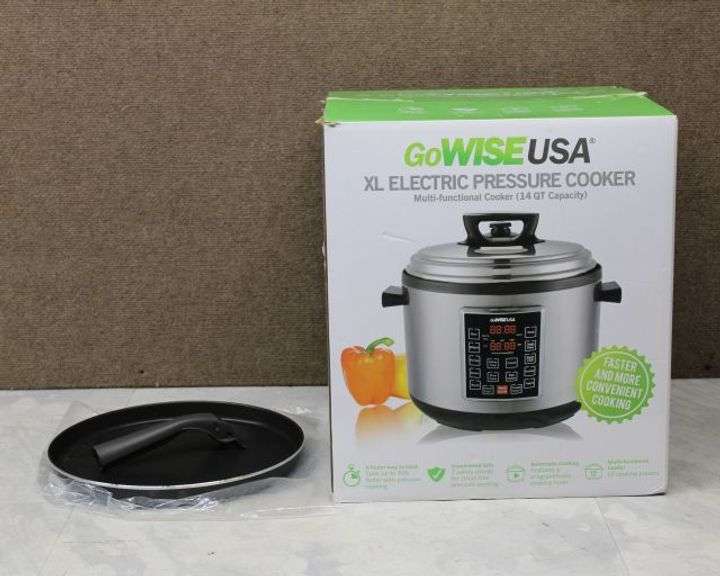 GoWISE USA XL Electric Pressure Cooker with Accessories (14-Quart Capacity)
