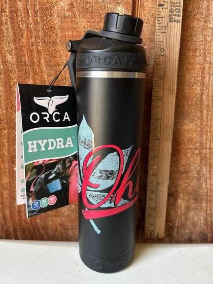 Orca Hydra 22 oz. Stainless Steel U.S.A. Made Tumbler Bottle Ohio State Pride