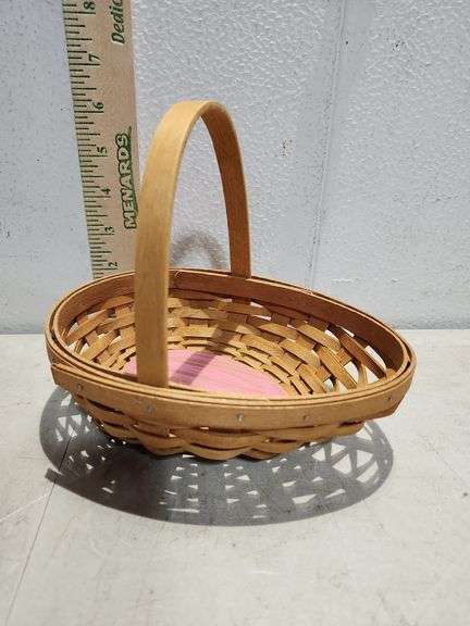 2009 Longaberger Second Quality C Egg Shaped Basket 7.5''X5.5''6.5''