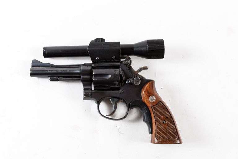 Smith & Wesson .38 Special CTG Combat Masterpiece with Bushnell Handgun Scope