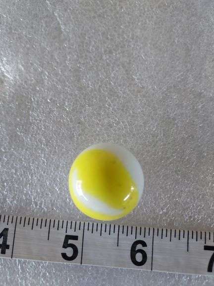 Vintage Yellow/White Shooter Marble