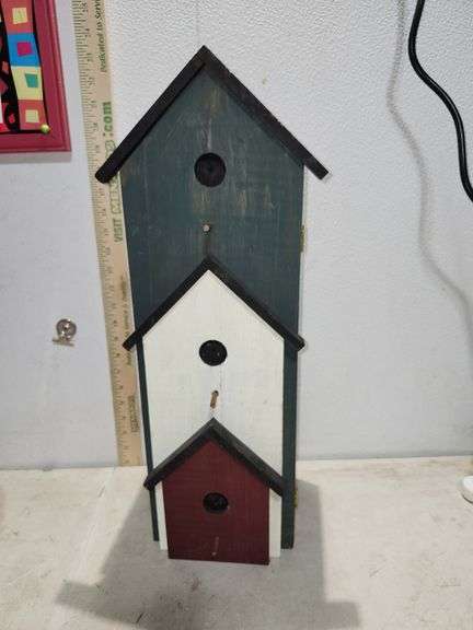 Wood Birdhouse Cabinet 21''X7''X5.25''