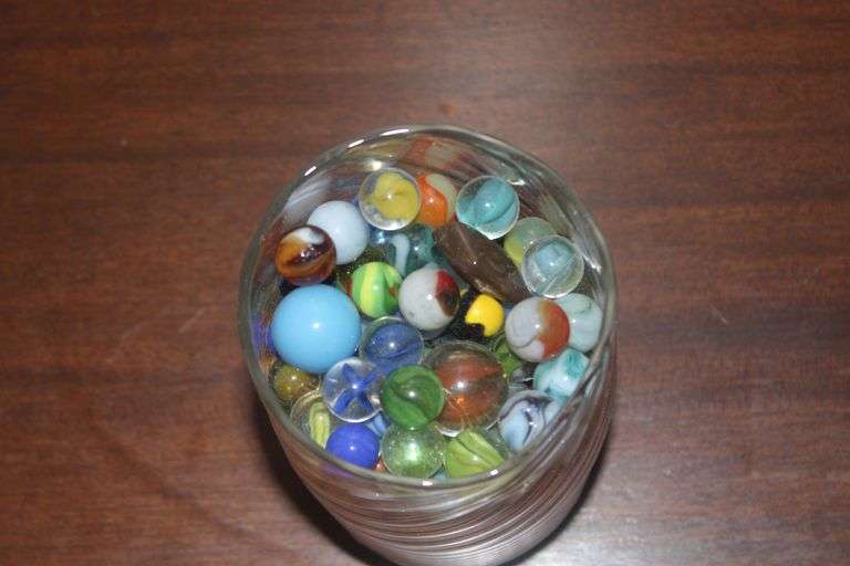 Glass Jar Marbles