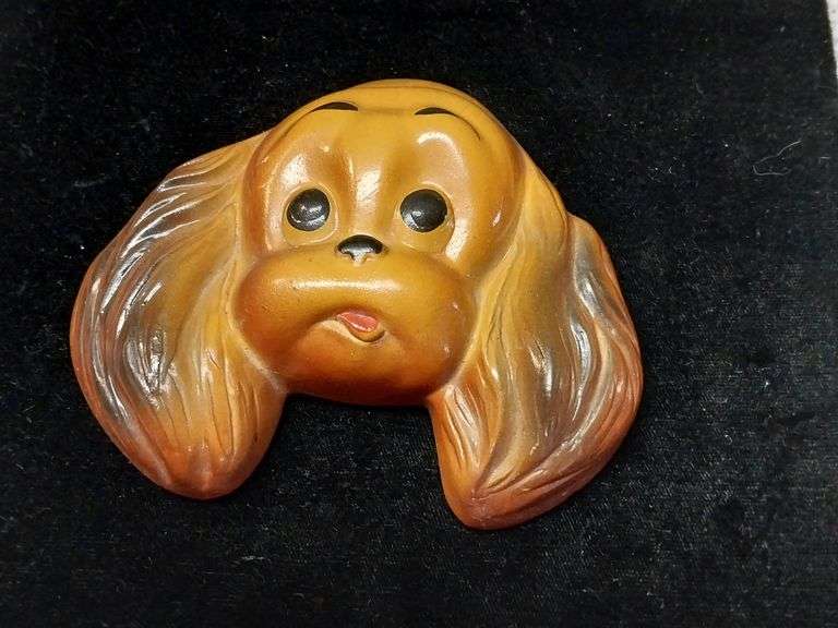 1952 Miller Studios Cocker Spaniel Chalkware Wall Plaque