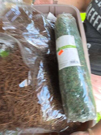 Tote full of planting moss