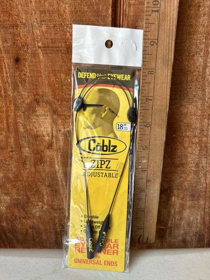 Cablz Zipz Adjustable Eyewear Retainer W/Universal Ends 18" Cable Length Model # Zipb18