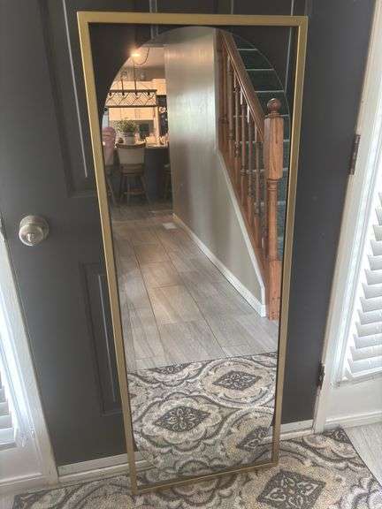 Full length Arch Mirror w/ Gold Frame