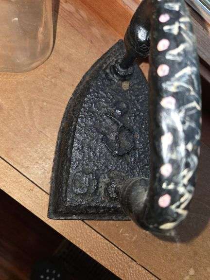 Sad Iron, Italy bottle and vtg plate