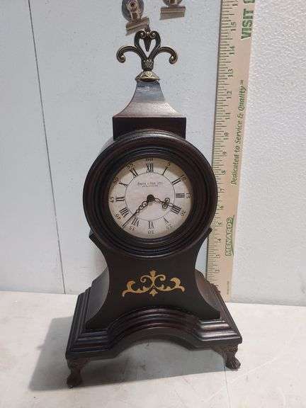 Wood Smith & Ives Ltd Manchester Clock Battery Operated 14.25" Tall