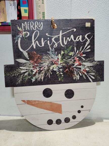 Kindred Hearts Large Snowman Sign 19.75''X18''