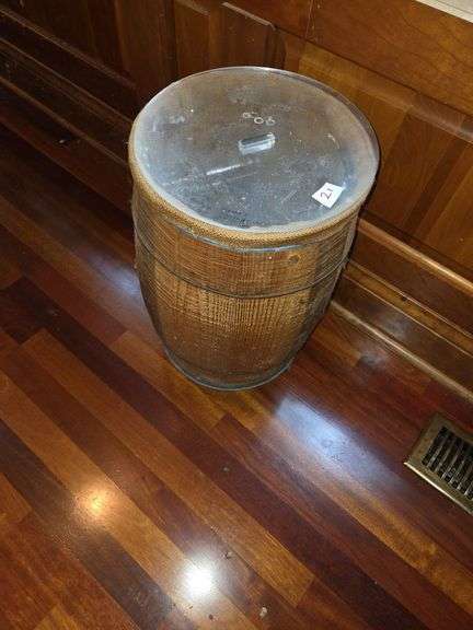 18" Wooden Barrel, home decor