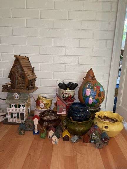 Ceramic Planters & Birdhouses
