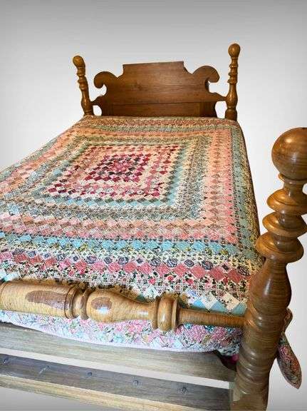 Beautiful Handmade Multicolor Patchwork Quilt Liberty of London