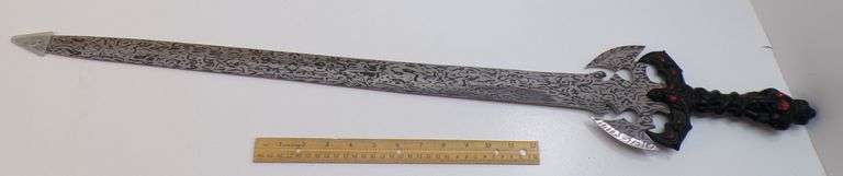 3 Foot Long Very Decorative Sword with Faux Gem Stone Inlay.