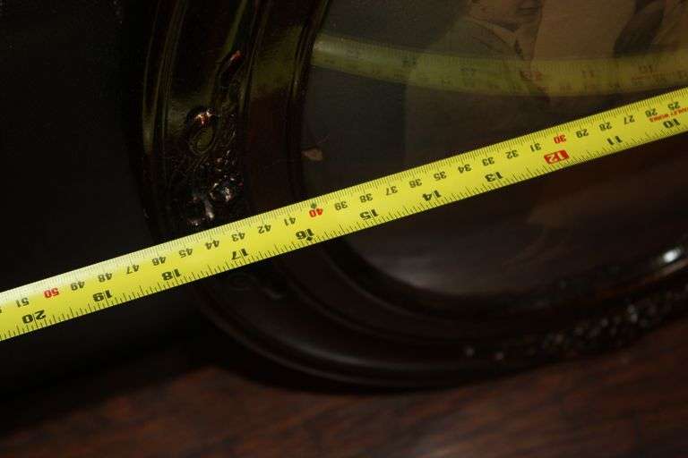 Antique Framed Wedding Portrait – Oval Convex Glass