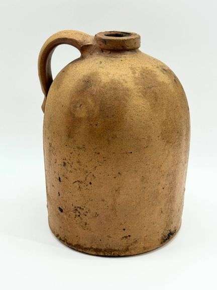 Antique Salt Glazed Stoneware Jug with Handle
