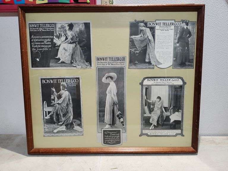 Cracker Barrel Wall Picture Has Screw Holes In Frame & Metal Tag 22.75''X 19''