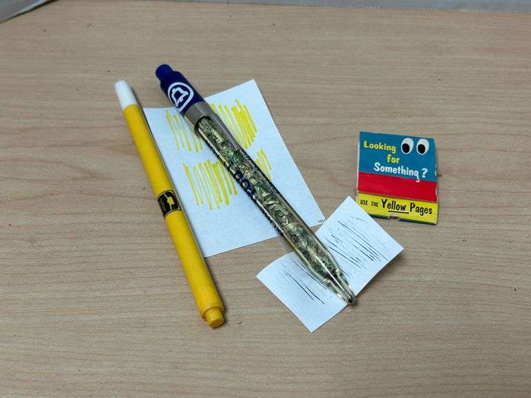Vintage Ohio Bell Yellow Pages Promo Set – Pen, Highlighter & Matchbook
