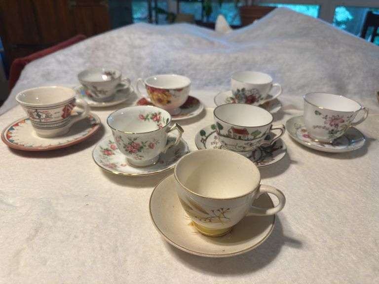 Tea Cups with Saucers (8)