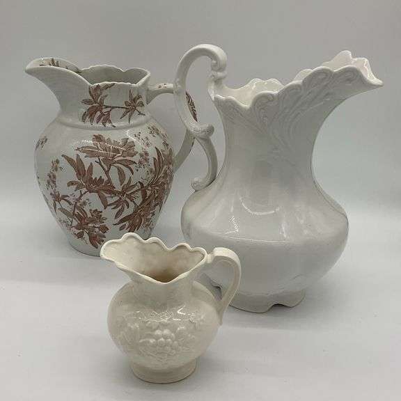 Three Ceramic Pitchers