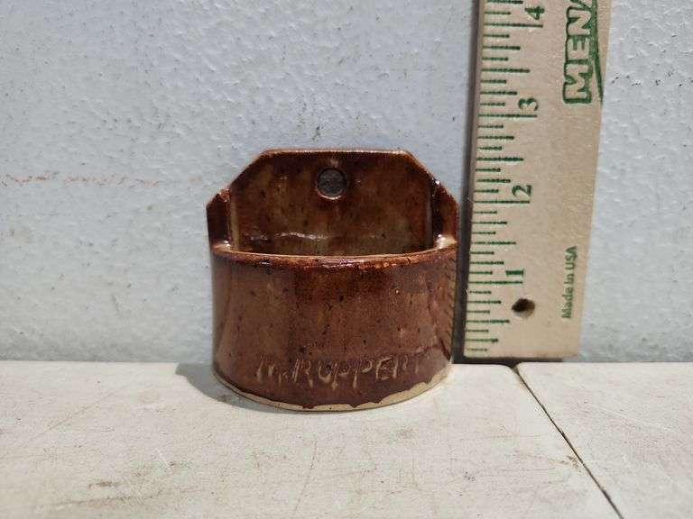 Hand Made Signed Pottery Wall Pocket
