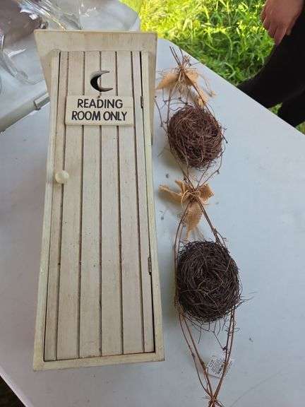 Reading Room Only - wooden robin nest