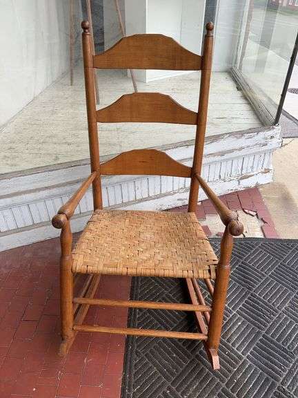 Rush-Bottomed Rocking Chair - Auction Ohio