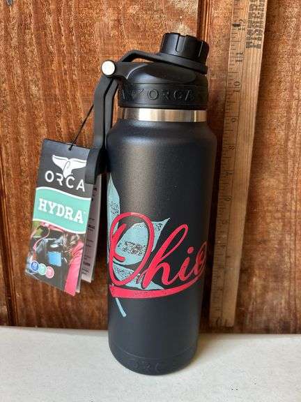 Orca Hydra 34 oz. Stainless Steel U.S.A. Made Tumbler Bottle Ohio State Pride
