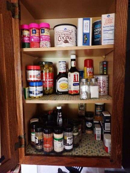 Cleanout rights to spice rack cabinet