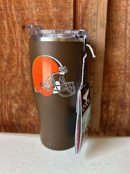 Orca Chaser 27 oz. Stainless Steel U.S.A. Made Tumbler Cup Cleveland Browns Color Logo