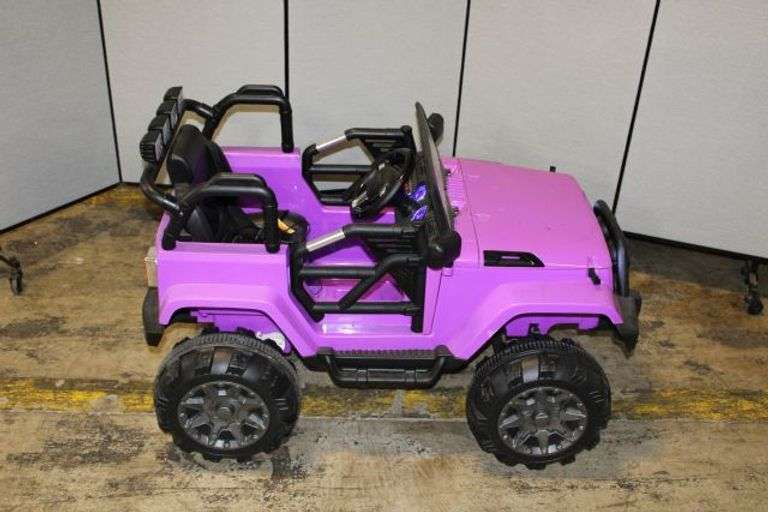 Pink Electric Ride-On Jeep with Rechargeable Battery and Working Lights
