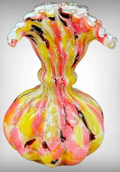 Vintage End of Day Art Glass Vase