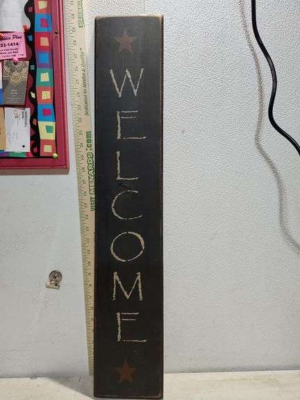 Wood Welcome Sign 5.5''X30''