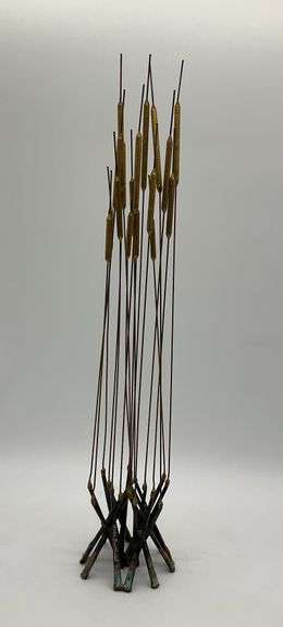 Ross Burthwick Metal Art “Cattails”, Signed