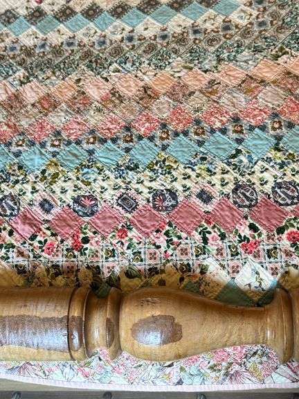Beautiful Handmade Multicolor Patchwork Quilt Liberty of London