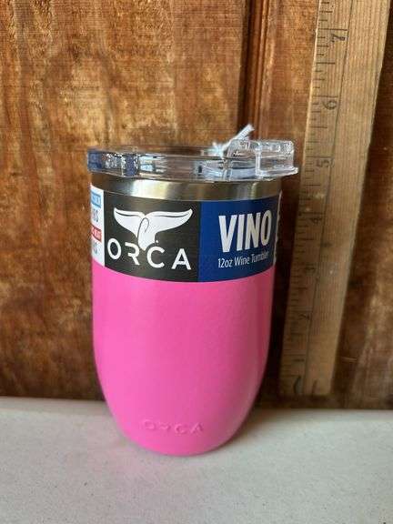Orca Vino 12 oz. Stainless Steel U.S.A. Made Wine Tumbler Pink