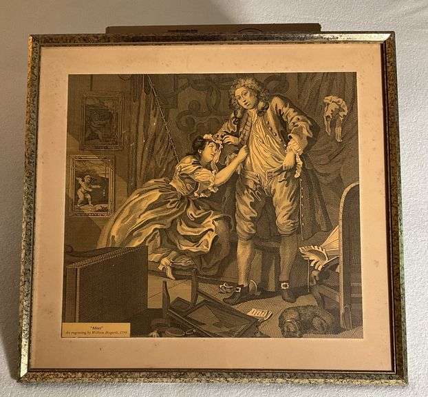 William Hogarth Engraving, Framed Print Titled "After”