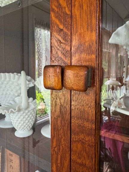 Antique Oak Drop-Front Secretary Desk