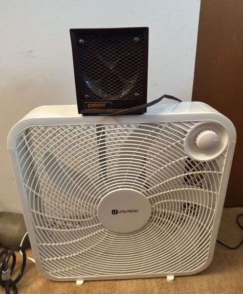 Portable Electric Heater and Box Fan ￼