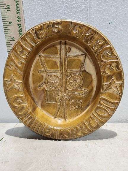 Zane's Trace Commemoration Bowl 1797-1974 8''X1.5'' Nelson McCoy Pottery U.S.A.