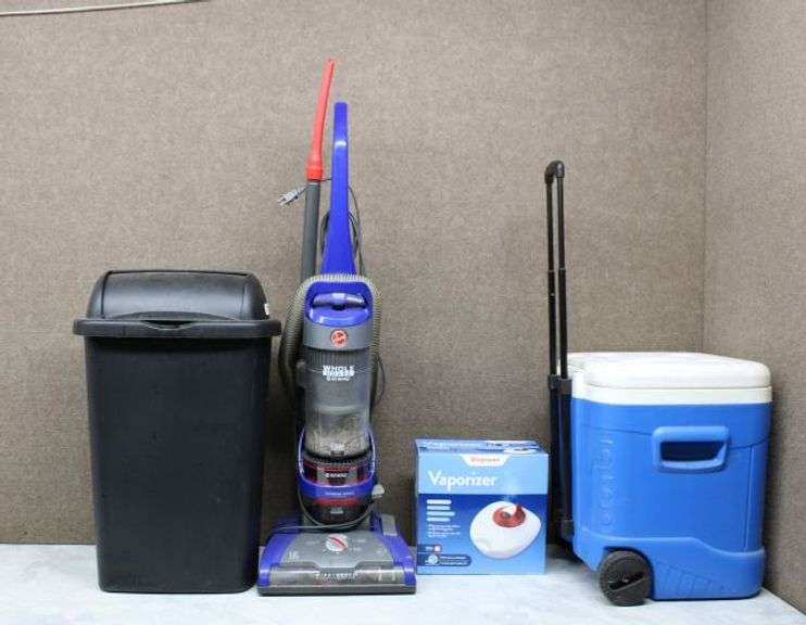Sterilite Trash Can, Hoover Vacuum, Walgreens Vaporizer, Igloo Cooler