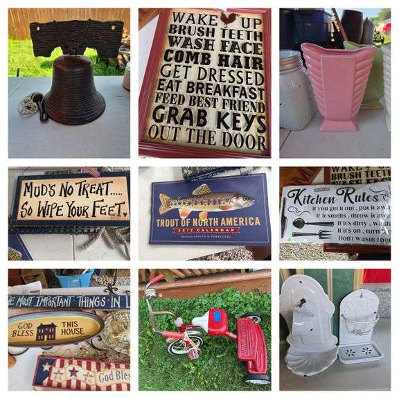 Tons of home decor, antique, crafting items - Amy Thomas paint