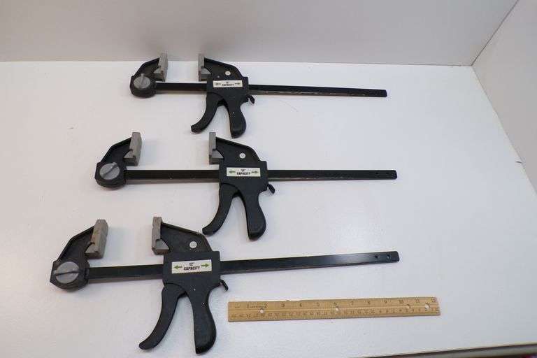 Lot of (3) 12" Capacity Bar Clamps