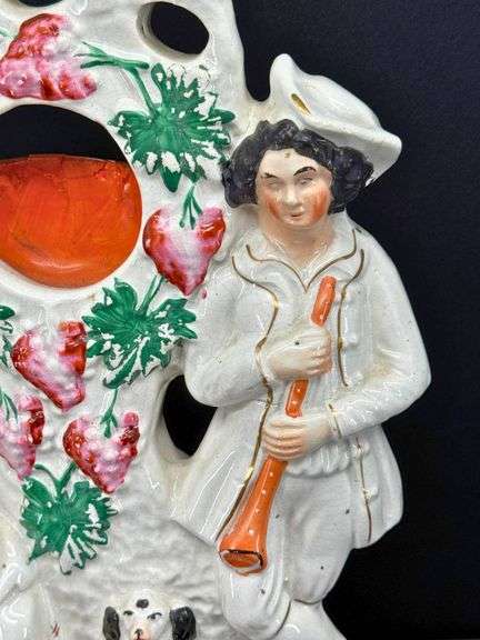 Antique 19th Century Staffordshire Pocket Watch Holder