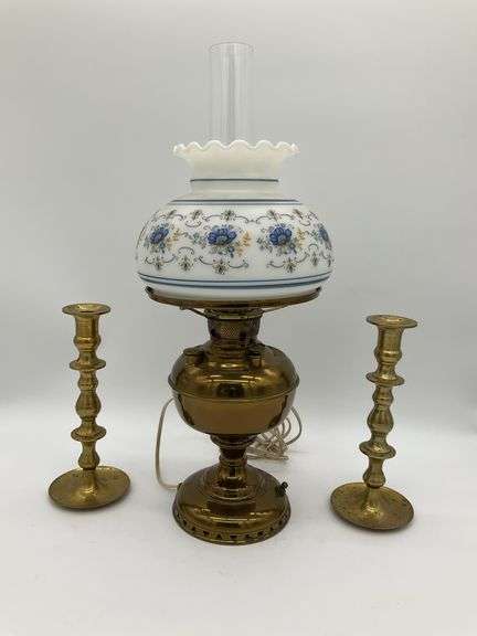 Vintage Electric Lamp and Candlestick Holders