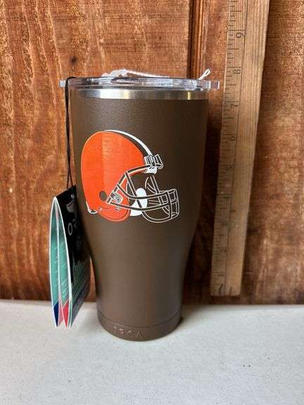 Orca Chaser 27 oz. Stainless Steel U.S.A. Made Tumbler Cup Cleveland Browns Color Logo